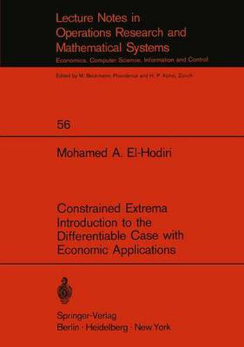 Cover image for Constrained Extrema Introduction to the Differentiable Case with Economic Applications