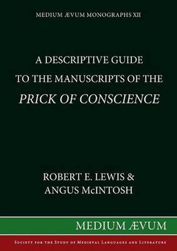 Cover image for Descriptive Guide to the Manuscripts of the  Prick of Conscience