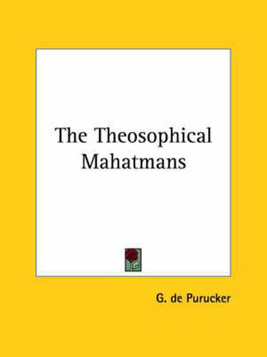 The Theosophical Mahatmans