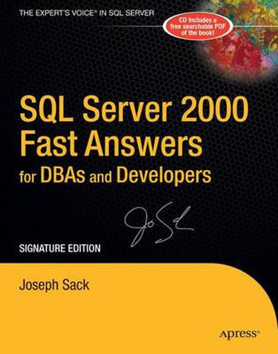 Cover image for SQL Server 2000 Fast Answers for DBAs and Developers, Signature Edition: Signature Edition