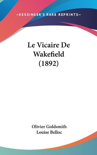 Cover image for Le Vicaire de Wakefield (1892)