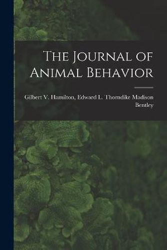 Cover image for The Journal of Animal Behavior