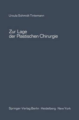 Cover image for Zur Lage Der Plastischen Chirurgie