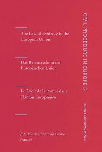 Cover image for The Law of Evidence in the European Union