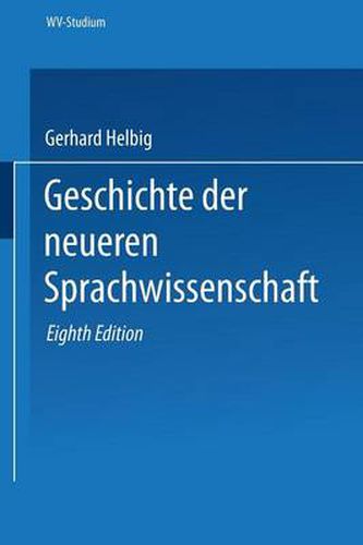 Cover image for Geschichte Der Neueren Sprachwissenschaft