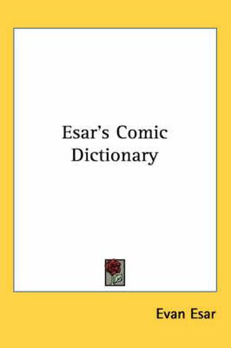 Cover image for Esar's Comic Dictionary