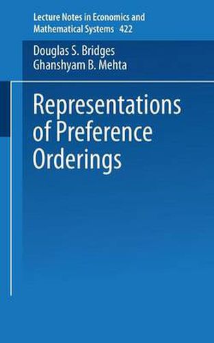 Cover image for Representations of Preferences Orderings