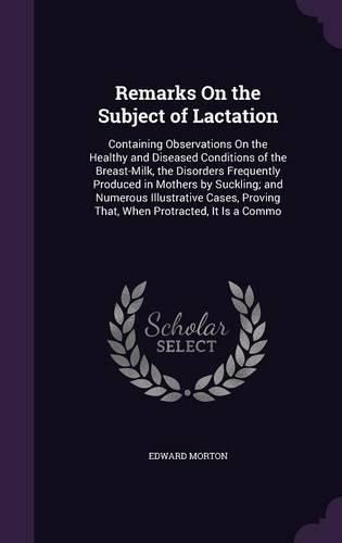 Cover image for Remarks On the Subject of Lactation