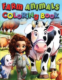 Cover image for Farm Animals Coloring Book For Kids