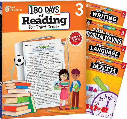 Cover image for 180 Days (TM): Reading, Math, Problem Solving, Writing, & Language for Grade 3: 5-Book Set