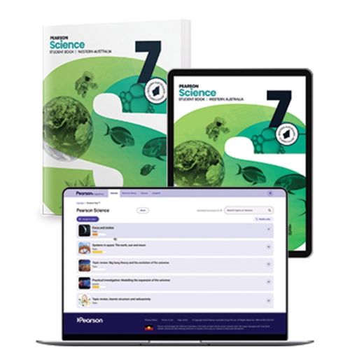Cover image for Pearson Science 7 Western Australia Student Book, eBook and Digital Hub
