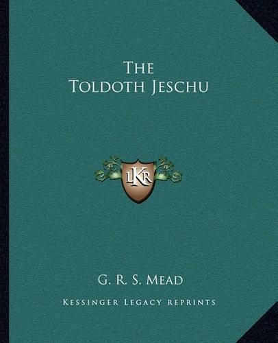 Cover image for The Toldoth Jeschu