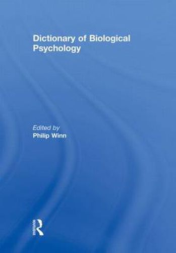Cover image for Dictionary of Biological Psychology