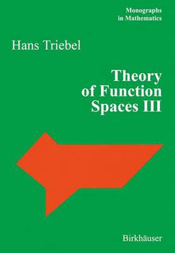 Cover image for Theory of Function Spaces III