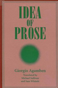 Cover image for Idea of Prose