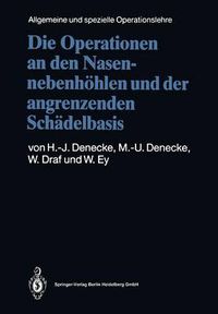 Cover image for Die Operationen an Den Nasennebenhoehlen Und Der Angrenzenden Schadelbasis