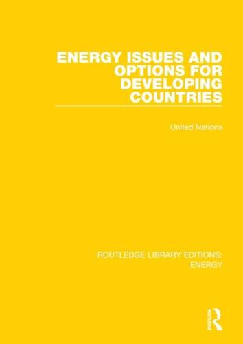 Cover image for Energy Issues and Options for Developing Countries