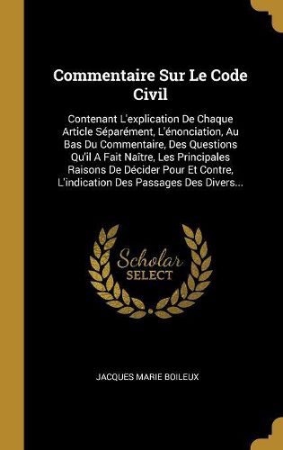 Cover image for Commentaire Sur Le Code Civil