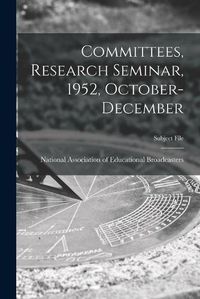 Cover image for Committees, Research Seminar, 1952, October-December