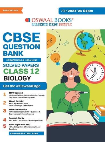 Cover image for CBSE Question Bank Chapterwise and Topicwise SOLVED PAPERS_Class 12_Biology_For Exam 2024-25