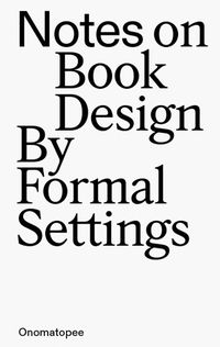 Cover image for Notes on Book Design