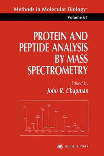 Cover image for Protein and Peptide Analysis by Mass Spectrometry