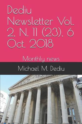 Cover image for Dediu Newsletter Vol. 2, N. 11 (23), 6 Oct. 2018: Monthly News