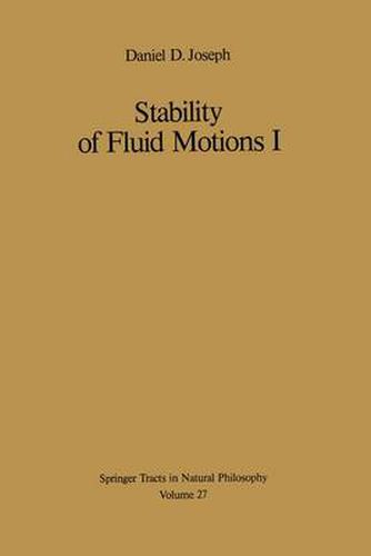 Cover image for Stability of Fluid Motions I