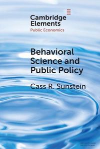Cover image for Behavioral Science and Public Policy