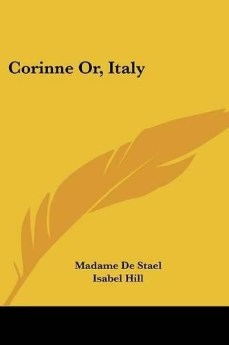 Cover image for Corinne Or, Italy