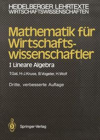 Cover image for Mathematik fur Wirtschaftswissenschaftler: I Lineare Algebra