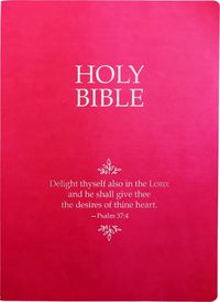 Cover image for KJV Holy Bible, Delight Yourself in the Lord Life Verse Edition, Large Print, Berry Ultrasoft