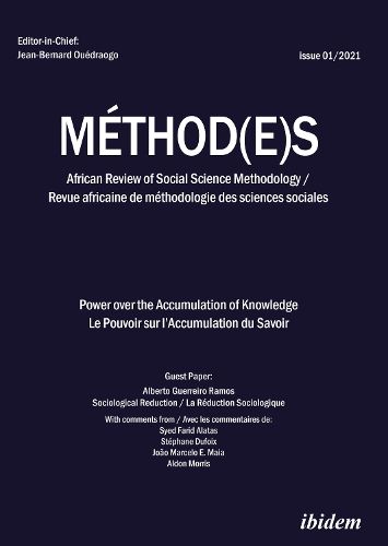 Method(e)s - African Review of Social Science Methodology. Revue africaine de methodologie des sciences sociales