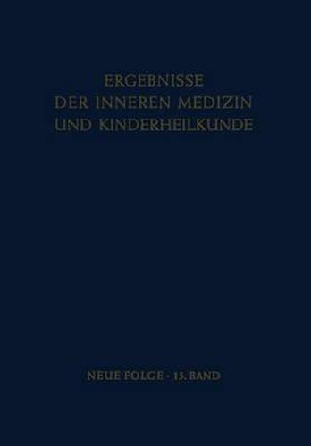 Ergebnisse der Inneren Medizin und Kinderheilkunde: Neue Folge