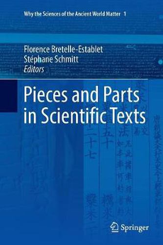 Cover image for Pieces and Parts in Scientific Texts