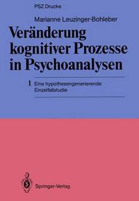 Cover image for Veranderung Kognitiver Prozesse in Psychoanalysen