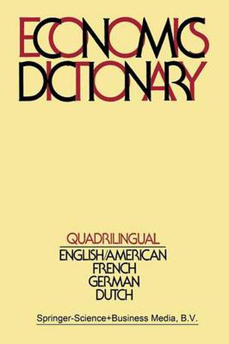 Cover image for Quadrilingual Economics Dictionary