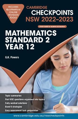 Cover image for Cambridge Checkpoints NSW Mathematics Standard 2 Year 12 2022-2023