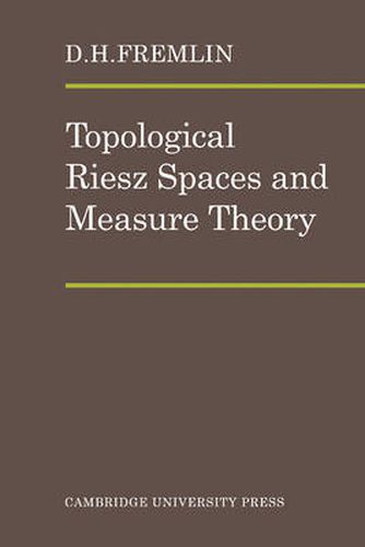 Cover image for Topological Riesz Spaces and Measure Theory