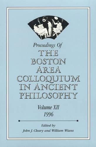 Cover image for Proceedings of the Boston Area Colloquium in Ancient Philosophy