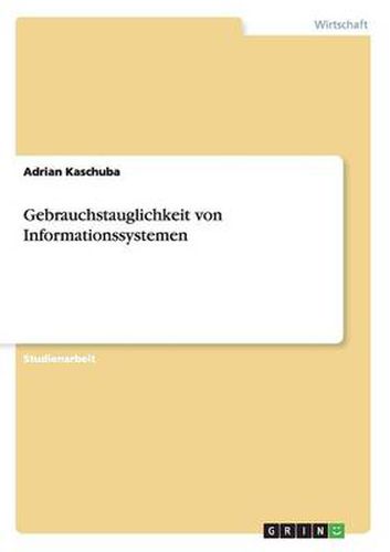 Cover image for Gebrauchstauglichkeit von Informationssystemen