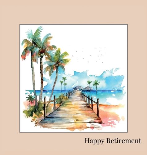 Cover image for Happy Retirement Guest Book with lined pages (hardback)