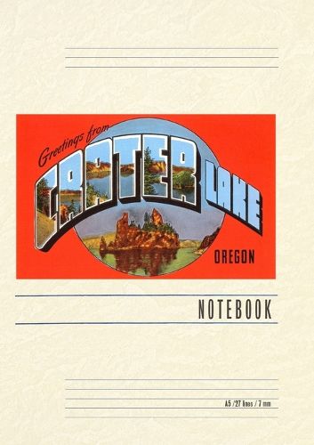 Cover image for Vintage Lined Notebook Greetings from Crater Lake