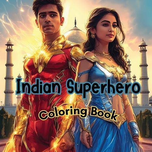 Cover image for Indian Superheroes Coloring Book