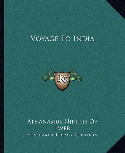 Cover image for Voyage to India