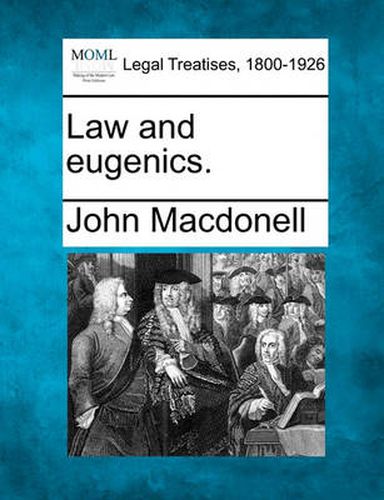 Cover image for Law and Eugenics.