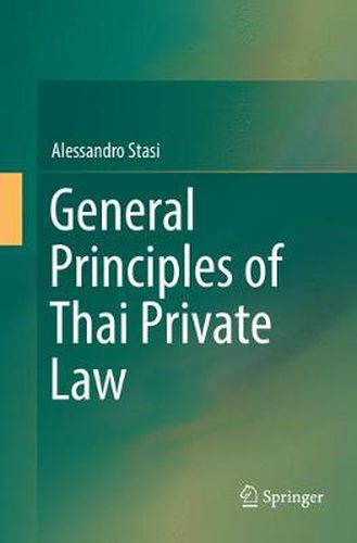 Cover image for General Principles of Thai Private Law