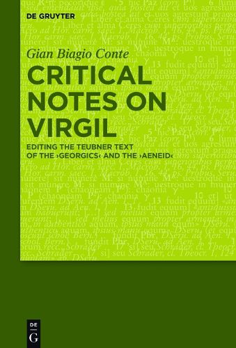 Cover image for Critical Notes on Virgil: Editing the Teubner Text of the  Georgics  and the  Aeneid