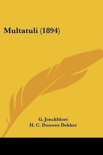 Cover image for Multatuli (1894)