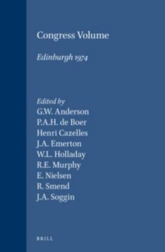 Congress Volume Edinburgh 1974